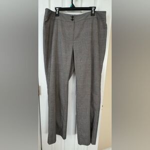 Anne Klein Gray Trousers with Classic Straight-Leg Cut 16W